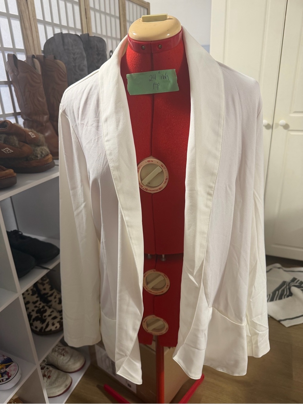 White Open-Front Blazer